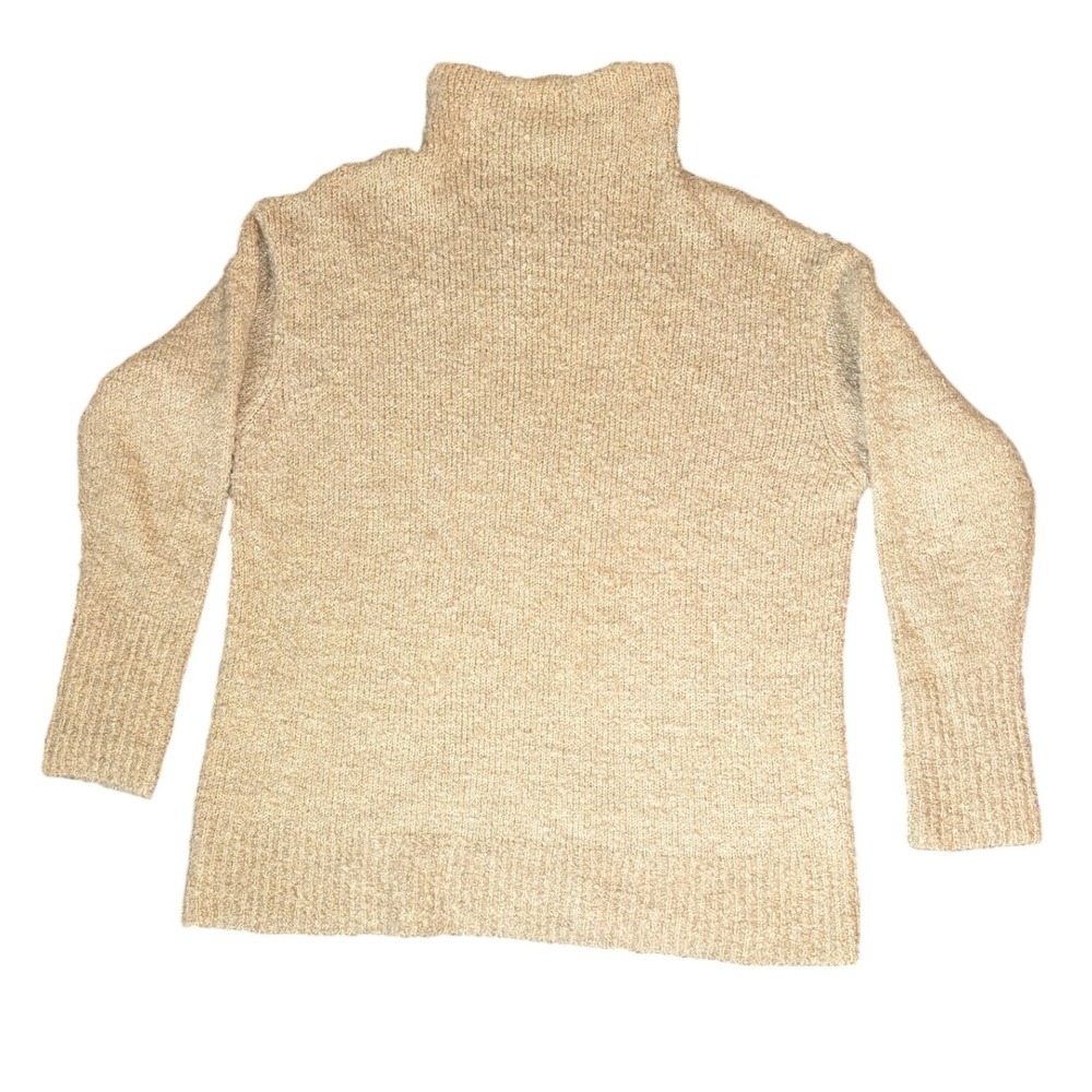 Michael Kors Womens Beige Boucle Turtleneck Chic Earthy Knit Sweater Size Medium